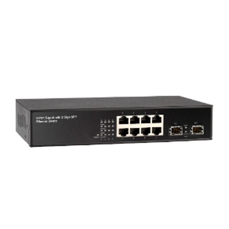 8-poorts 10/100/1000M + 2-Poort Gigabit SFPL2+ Volledig beheerde switch
