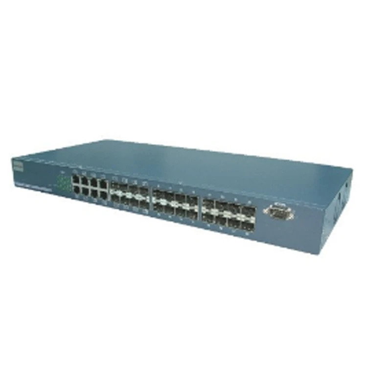24-poorts Gigabit SFP glasvezelswitch met hoog aantal poorten